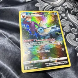 Pokemon Vaporeon Brilliant Stars TG02/30 Ultra Rare Holo HP110 Aurora Beam - Image 3