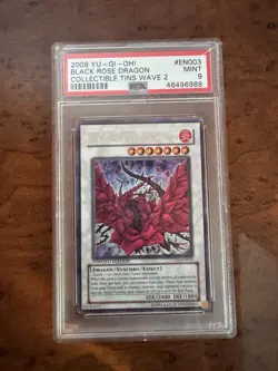 2008 Yugioh Collectible Tins Black Rose Dragon CT05-EN003 Limited Edition PSA 9 - Image 1