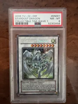 2008 Yu-Gi-Oh! CT05-EN001 Stardust Dragon-PSA 8 NM-MINT-Limited Ed. Secret Rare✨ - Image 1