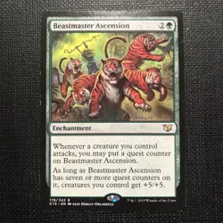 Beastmaster Ascension Commander 2015 Green Rare CARD MTG LP/NM - Image 1