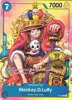 MONKEY.D.LUFFY (2ND ANNIVERSARY STAMPED PROMO) P-043 NM - Image 1
