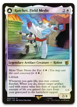 Ratchet, Field Medic #2 (Foil) (NM) Transformers BOT Magic MTG - Image 1