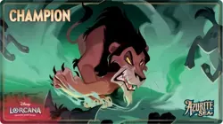 CHAMPION SCAR PLAYMAT - Disney Lorcana Azurite Sea Set Champs Heartless Hunter - Image 1
