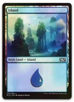 Island (257) #257 (Foil) (LP) Magic 2015 M15 Magic MTG - Image 1