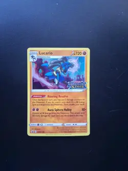 Lucario SWSH186 Briliant Stars Stamped Holo Promo NM Pokemon Card - Image 1