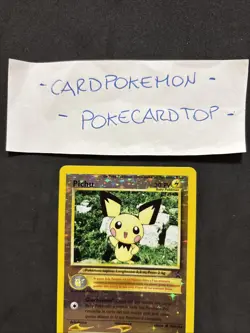 Pokemon Card Pichu 35-Promo-Ita-black Star Wizard-Holo Reverse-Nm/mint! - Image 2