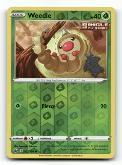 Weedle 001/198 - Chilling Reign Reverse Holo - Pokemon Card NM/M - Image 1