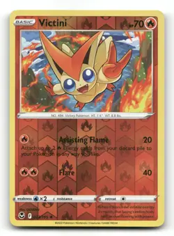 Victini 023/195 - Silver Tempest Reverse Holo - Pokemon Card NM/M - Image 1