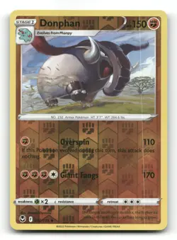 Donphan 092/195 - Silver Tempest Reverse Holo - Pokemon Card NM/M - Image 1