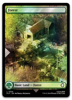 Forest (0326) #326 (Foil) (NM) Fallout PIP Magic MTG - Image 1