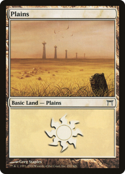 Plains (290) #290 (Foil) (MP) Champions of Kamigawa CHK Magic MTG - Image 1