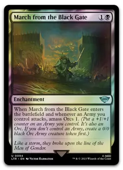March from the Black Gate #94 (Foil) (NM) Lord of the Rings LTR Magic MTG - Image 1