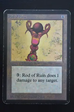 Magic The Gathering MTG ROD OF RUIN Alpha Edition HP Heavily Played - Image 1