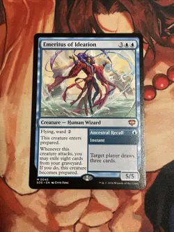 x1 Emeritus Ideation / Ancestral Recall SOS Secrets of Strixhaven MTG 45 1x - Image 1