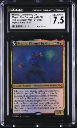 MISHRA, CLAIMED BY GIX The Brothers' War Foil Mythic CGC 7.5 MTG EDH [NOS] - Image 1