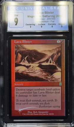 LAVA BLISTER Odyssey Foil U CGC 9 Q MTG [Nostalgium] - Image 1