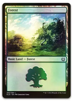 Forest (263) #263 (Foil) (LP) Kaladesh KLD Magic MTG - Image 1