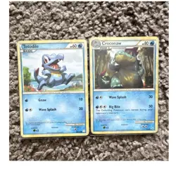 Pokemon TCG Totodile Croconaw Card Lot 86/123 17/30 2010 Nintendo English - Image 1