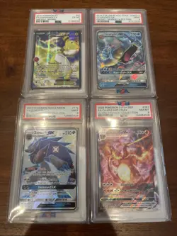 Pokemon Graded Lot: PSA Charizard 8, Zoroark 9,Ampharos 6,Gyarados 9 - Image 1