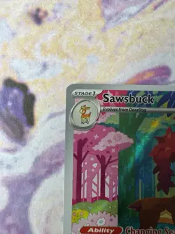 Pokemon - Sawsbuck 166/162 (SV05: Temporal Forces) Holo - Image 2
