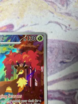 Pokemon - Sawsbuck 166/162 (SV05: Temporal Forces) Holo - Image 3