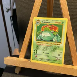 Shadowless Venusaur (15/102) Base Set Holo Pokemon Card LP+ - Image 3