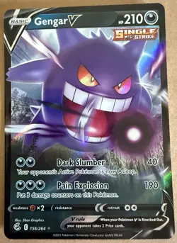 Pokemon Gengar V #156/264 Fusion Strike - Image 1