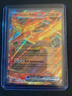 Pokemon TCG Team Rockets Moltres EX Destined Rivals 031/182 Stamped UPC Promo - Image 1