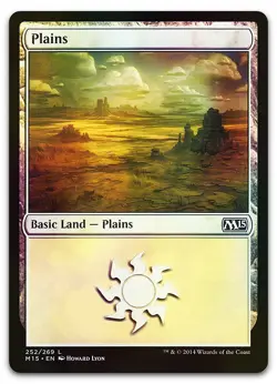 Plains (252) #252 (Foil) (LP) Magic 2015 M15 Magic MTG - Image 1