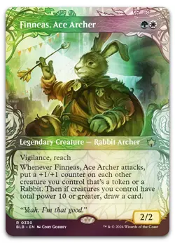 Finneas, Ace Archer (Showcase) #330 (Foil) (NM) Bloomburrow BLB Magic MTG - Image 1