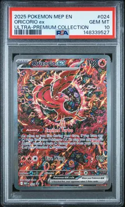 2025 POKEMON MEP EN-ME BLACK STAR PROMO #024 ORICORIO EX PSA 10 - Image 1