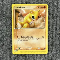 Vintage Pokemon EX Sandstorm Sandshrew 75/100 Common NM - Image 1
