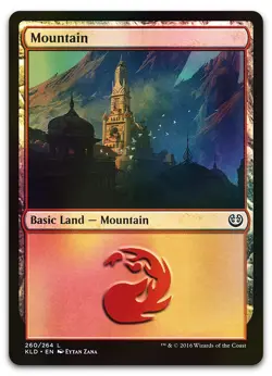 Mountain (260) #260 (Foil) (NM) Kaladesh KLD Magic MTG - Image 1