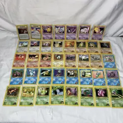 Vintage Pokemon Gym Heroes lot of 39 Bulk No Duplicates #2 - Image 1
