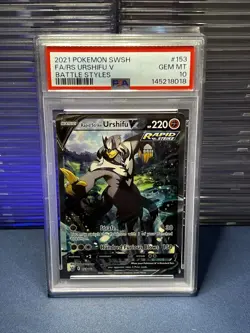 Rapid Strike Urshifu V 153/163 - Battle Styles - Pokemon Card - PSA 10 - Image 1