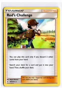 2019 TCG Pokemon #184 Red's Challenge 184/214 Holo Unbroken Bonds - Image 1
