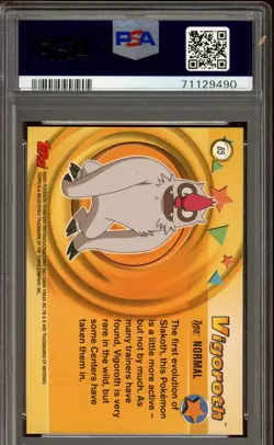 2003 Topps Pokemon Advanced Vigoroth #85 PSA 9 Mint - Image 2