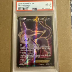 2018 Pokemon XY Espeon EX Full Art Breakpoint PSA 8 - Image 1