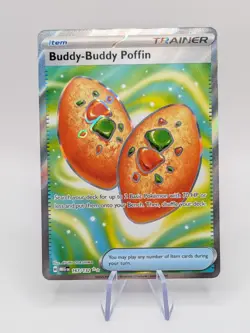 Pokemon TCG Holo Buddy Buddy Poffin Full Art Mega Evolution 167/132 - NM - Image 1