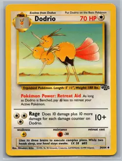 Dodrio Jungle #34/64 Uncommon Pokemon Card - Image 1
