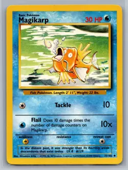 Magikarp Base Set #035/102 Uncommon Pokemon Card - Image 1