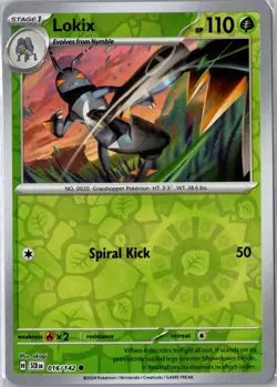 Lokix 16/142 Common Stellar Crown Pokemon Reverse Holo NM/M - Image 1
