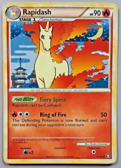 POKEMON 2010 RAPIDASH HOLO RARE 8/102 TRIUMPHANT - Image 1