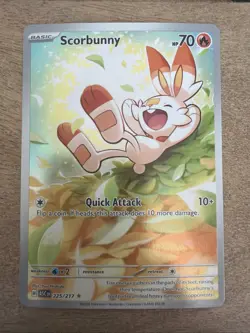 Pokemon TCG Scorbunny 225/217 Illustration Rare Holo Ascended Heroes NM - Image 1