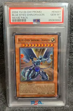 Blue-Eyes Shining Dragon MOV-EN001 2004 Yu-Gi-Oh! PSA 10 - Image 1