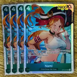 4 x One Piece TCG OP14-031 Super Rare (SR) Nami NM English (Playset) - Image 1
