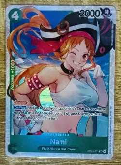 4 x One Piece TCG OP14-031 Super Rare (SR) Nami NM English (Playset) - Image 2
