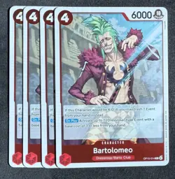 One Piece Bartolomeo OP15-014 R Adventure on Kami's Island Foil, Playset (x4) - Image 1