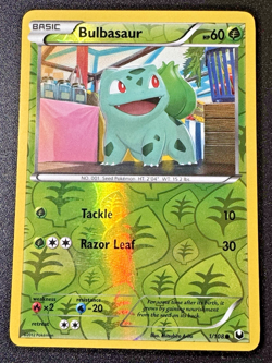 Bulbasaur 1/108 BW Dark Explorers Pokemon Card Reverse Holo Foil Rare Near Mint - Image 1