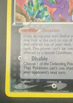 2006 Pokemon EX Crystal Guardians SABLEYE REVERSE FOIL Holo Stamp 10/100 (NM-MT) - Image 3